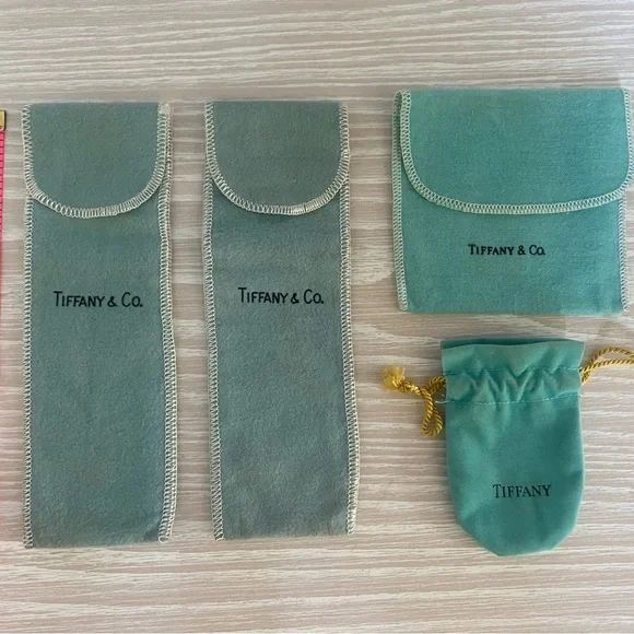 Tiffany & Co. Felt Group of 4 Jewelry Pouches